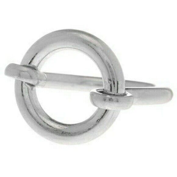 Banana Republic Womens Matte Silver Open Circle Ring Sz 8 Nwt 4500 8$